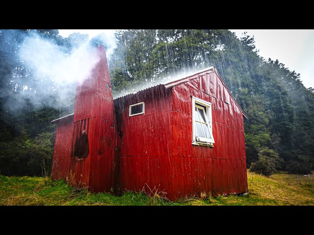 The HEAVIEST Rain I Have EVER Camped In - Cabin Camping In Winter RAINSTORM 