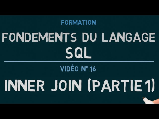 SQL Language - Video 16: Joins - INNER JOIN (1/2)