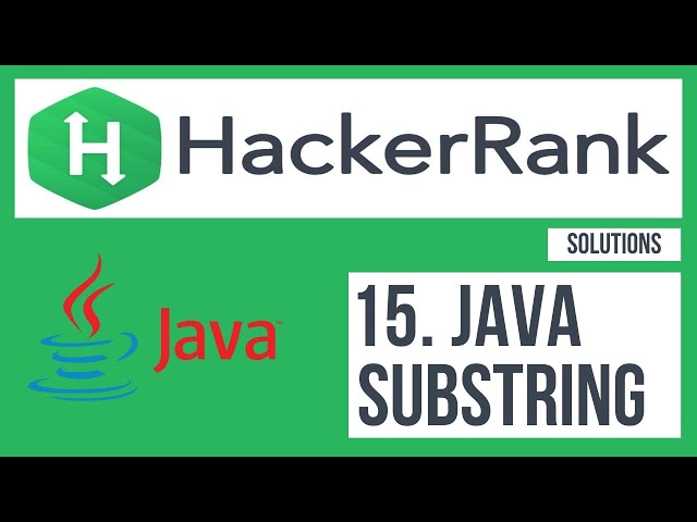 HackerRank | Java Substring | Solution | Basic Coder