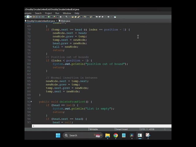DoublyCircularLinkedList.java || 👉 Doubly Circular Linked List Class in 30 Seconds!