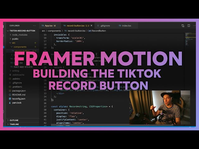 Framer Motion | Building the TikTok Record Button Animation in React