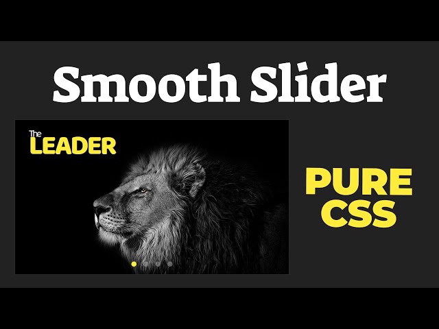 Pure CSS Image Slider with Text animation & Dots indicator