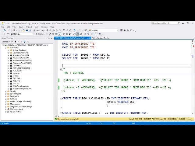 Webinar T-SQL Tips Performance