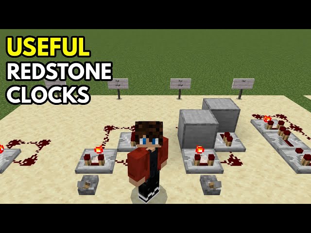 ESSENTIAL Minecraft Bedrock Redstone Clocks