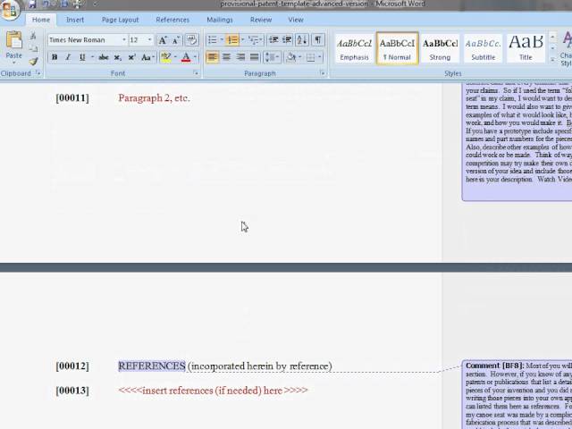 Provisional Patent Template - Introduction