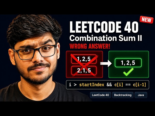 Leetcode 40. Combination Sum II | Take or Not Take | Duplicate Skip Pattern | Solve in Seconds