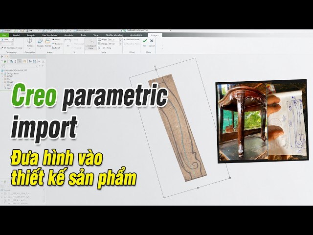 Creo parametric import Đưa hình vào thiết kế sản phẩm #creoparametric #design