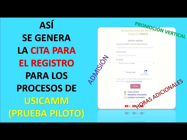 ¿Cómo se genera LA CITA PARA EL REGISTRO? Paso a paso para los porcesos de USICAMM.