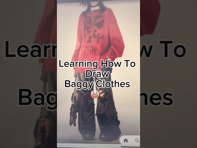 Im Learning How To Draw Baggy Clothes 🤡 #animation #shortsfeed #fyp #trend #drawing #sketch #skit