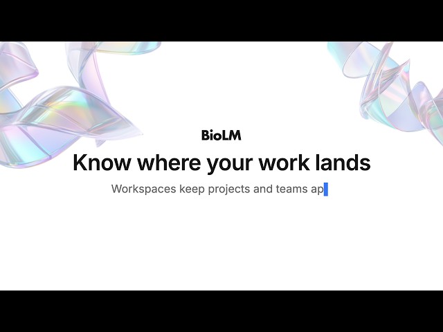 BioLM workspaces