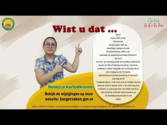 Did you know (Javanese): Saturday Services (Passport Application)