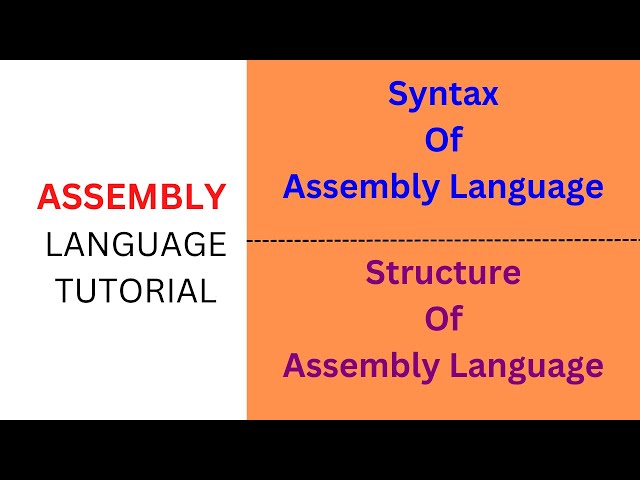 Syntax Of Assembly Language |Structure Of Assembly Language|Assembly Language Tutorial