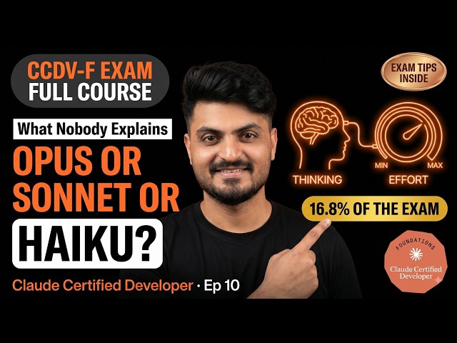 Claude Certified Developer: Ep 10 | Opus vs Sonnet vs Haiku, Thinking & Effort: What Nobody Explains