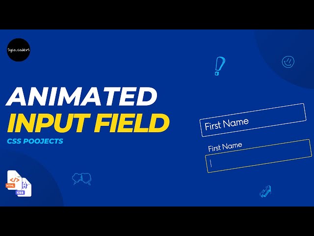 Animated Input Text Field || HTML CSS tutorial 2022 || CSS Project #codewithharry