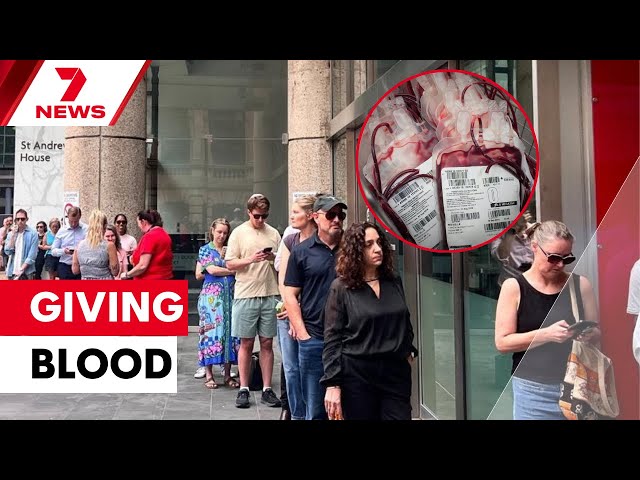 Lifeblood calls for more donations in wake of Bondi Beach terror attack | 7NEWS