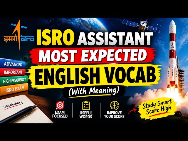 ISRO assistant/UDC 2026 english vocab ❤️✨