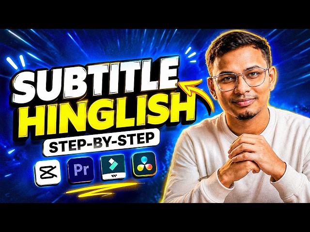 Generate Auto Hinglish Subtitles For Free | Premiere pro , Capcut , Davinci resolve