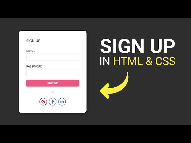 Responsive Registration Form in HTML & CSS