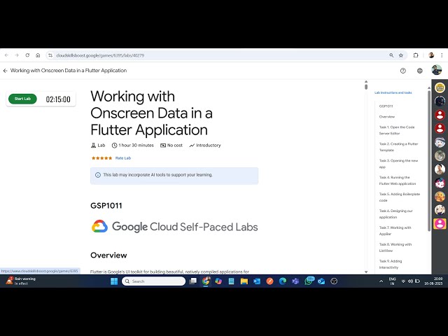 [NEW 2025] Working with Onscreen Data in a Flutter Application || Easy Lab Solution || Arcade 2025