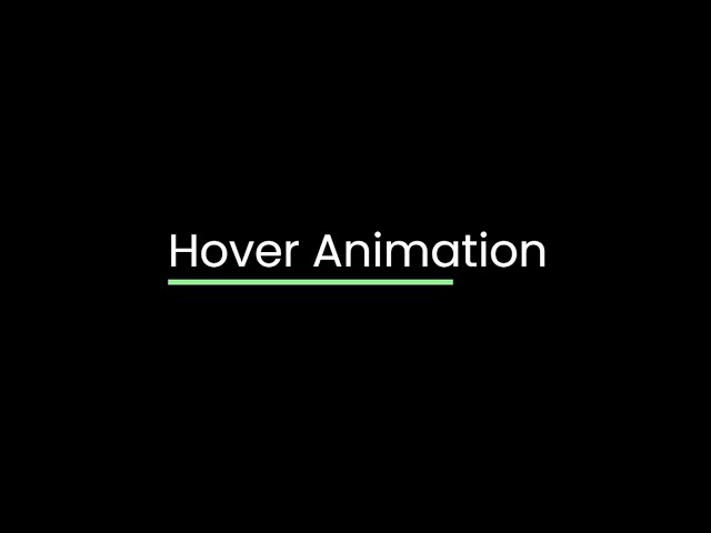 Underline On Hover Effect | CSS Animation