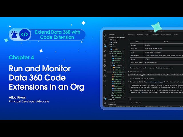 Run and Monitor Data 360 Code Extensions in an Org | Chapter 4