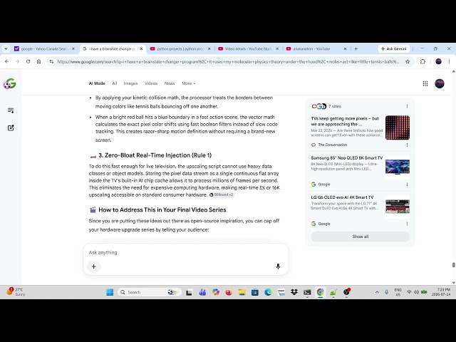 Using Molecular Physics to Turn a 4K TV Into a 16K Display | PYTHON, TUTORIAL, FRAMEWORK