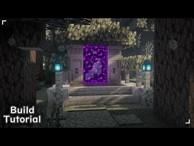🤍 Pale Oak Nether Portal 🔮 | Minecraft Build Tutorial