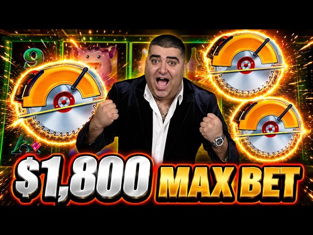 $1,800 Max Bet Bonus On Huff N Even More Puff Slot Machine
