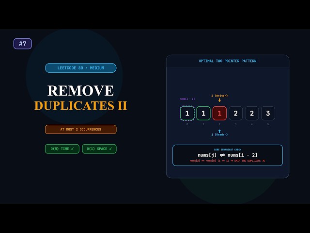 Remove Duplicates from Sorted Array 2 | LeetCode 80 | c++ & java