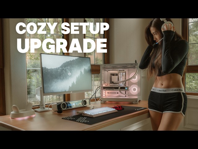 Upgrading My Cozy Desk Space ☁️ PC Build, Unboxing Aesthetic Gear & Gaming Vlog 🐈
