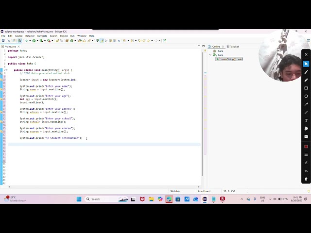 java program