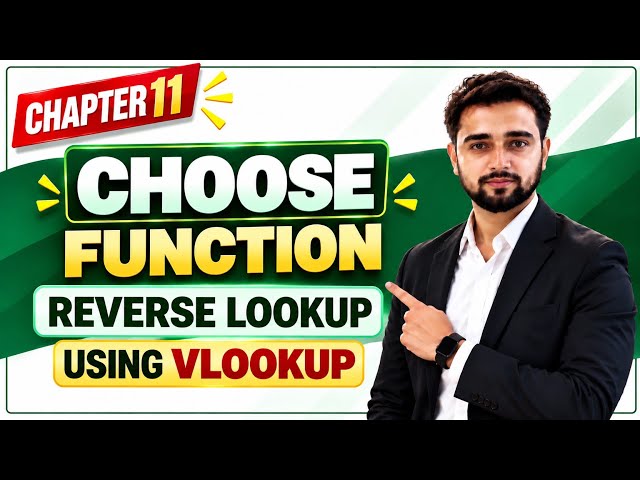 VLOOKUP & CHOOSE Function in Excel | Reverse Lookup with Practical Examples