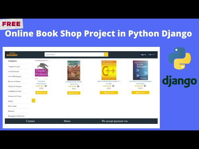 Online Book Store Project in Python Django with Source Code