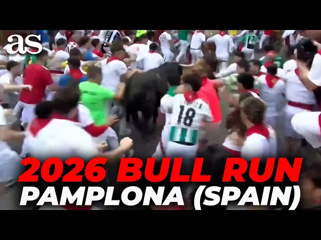 TENSION in the CROWDED 6th SAN FERMÍN 2026 BULL RUN with LA PALMOSILLA BULLS | JULY 12