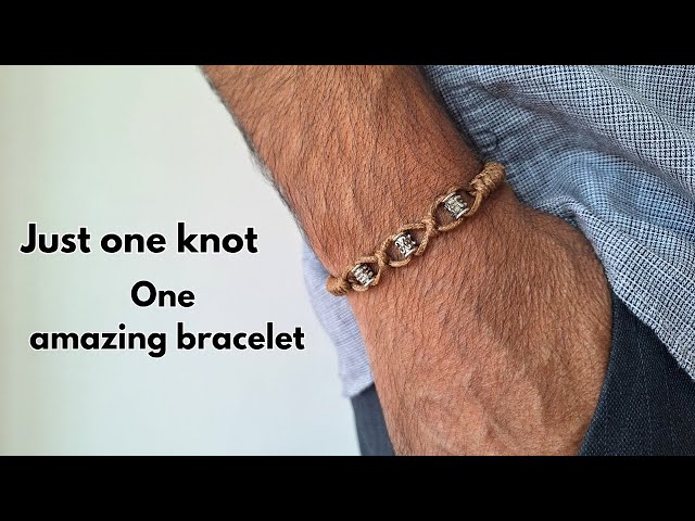 How to Make a Luxury Leather Bracelet? Quick Snake Knot Tutorial + No Tools Needed | Easy training