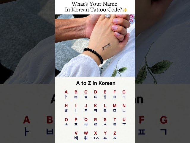 What's Your Name In Korean Tattoo Code? 🇰🇷✨ #shorts