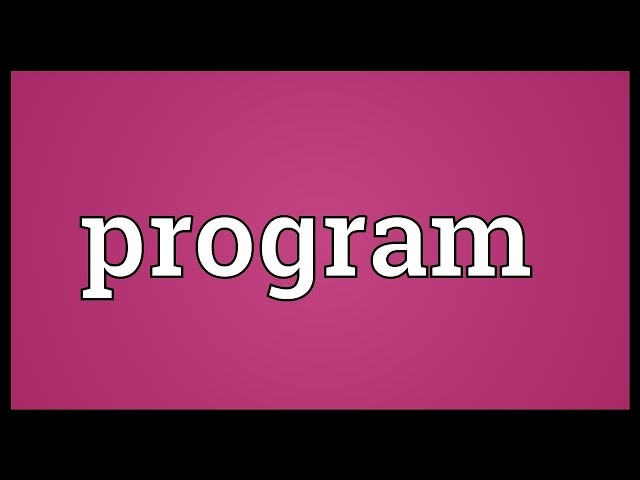 Program Meaning