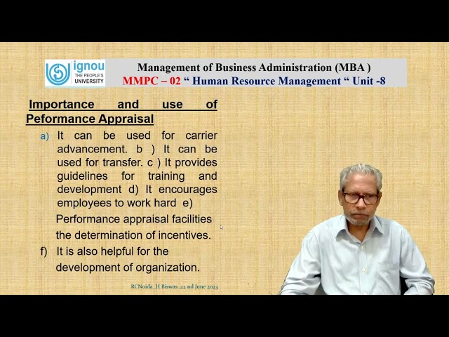 3. Human Resource Management MMPC - 002 (Part- 8)