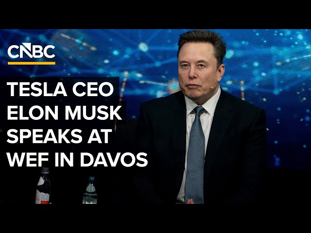 Tesla CEO Elon Musk speaks at the World Economic Forum in Davos, Switzerland — 1/22/2026