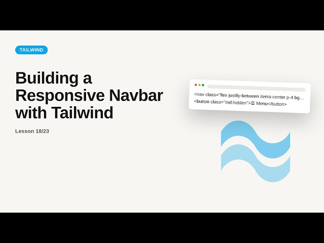 Tailwind CSS - Web development basic Series: Building a Responsive Navbar with Tailwind