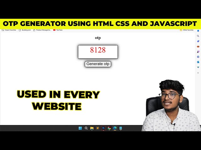 OTP generator using HTML, CSS, and JavaScript | OTP generator | Deepak Sir