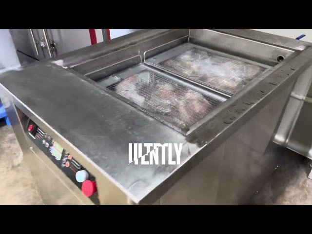 Slow cook mass production by 250L Sous Vide cooking machine added with Ultrasonic