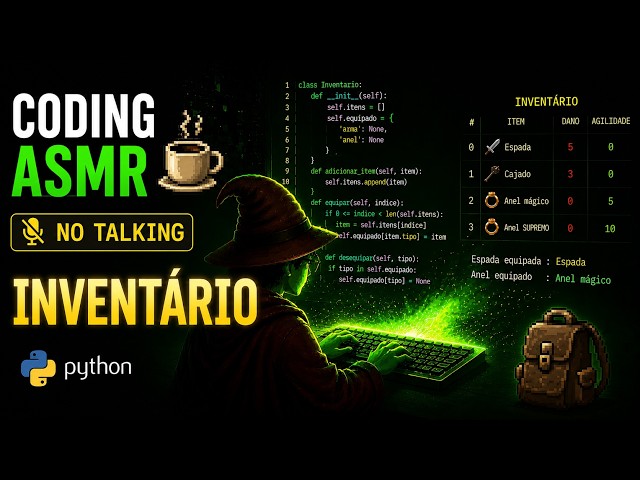 Coding ASMR ☕ | Creating an Inventory System in Python 🐍 (No Talking)