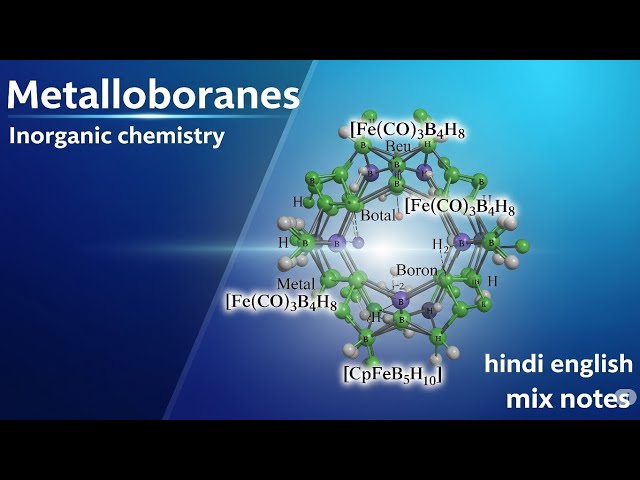 Metalloboranes In hindi notes || MSc 2sem Inorganic chemistry hindi notes || Easy language