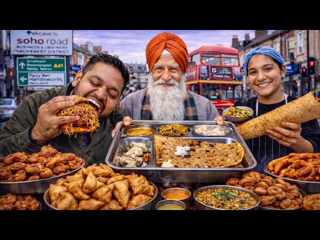 Mini Punjab of UK 🇬🇧🔥 Indian Street Food on Soho Road Birmingham | England Food Tour