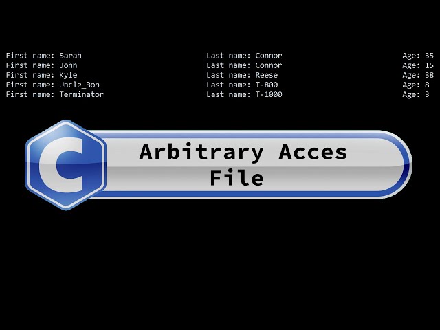C Programmer: Arbitrary Access Files. Structures. Reading and writing to a file.