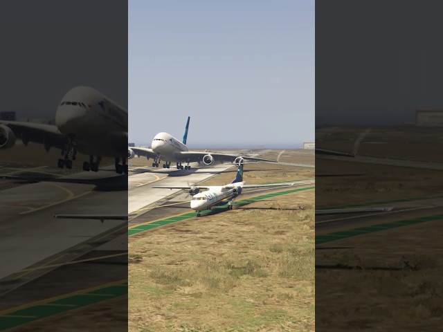 plane emergency landing on busy runway