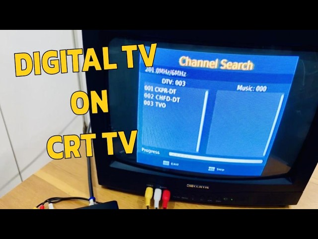 Connect a DTV Digital Converter Box to an old Analog CRT Tube TV with RCA plugs