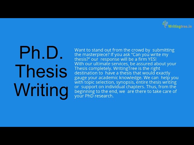 Ph.D. Thesis Writing Service
