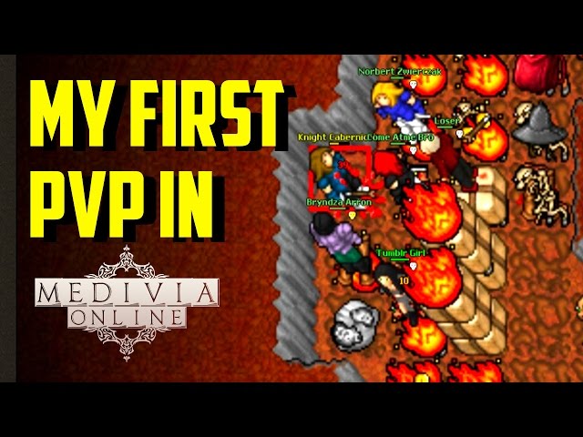 Medivia/Tibia 7.4 My First PvP | Dealing With a Thief!